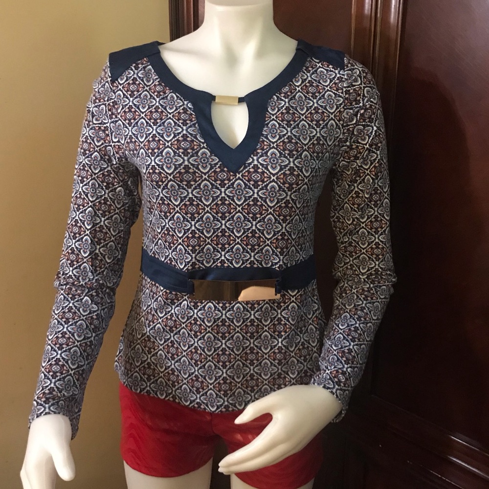 🆕 Adeline Bohemian Southwestern Print Top-M